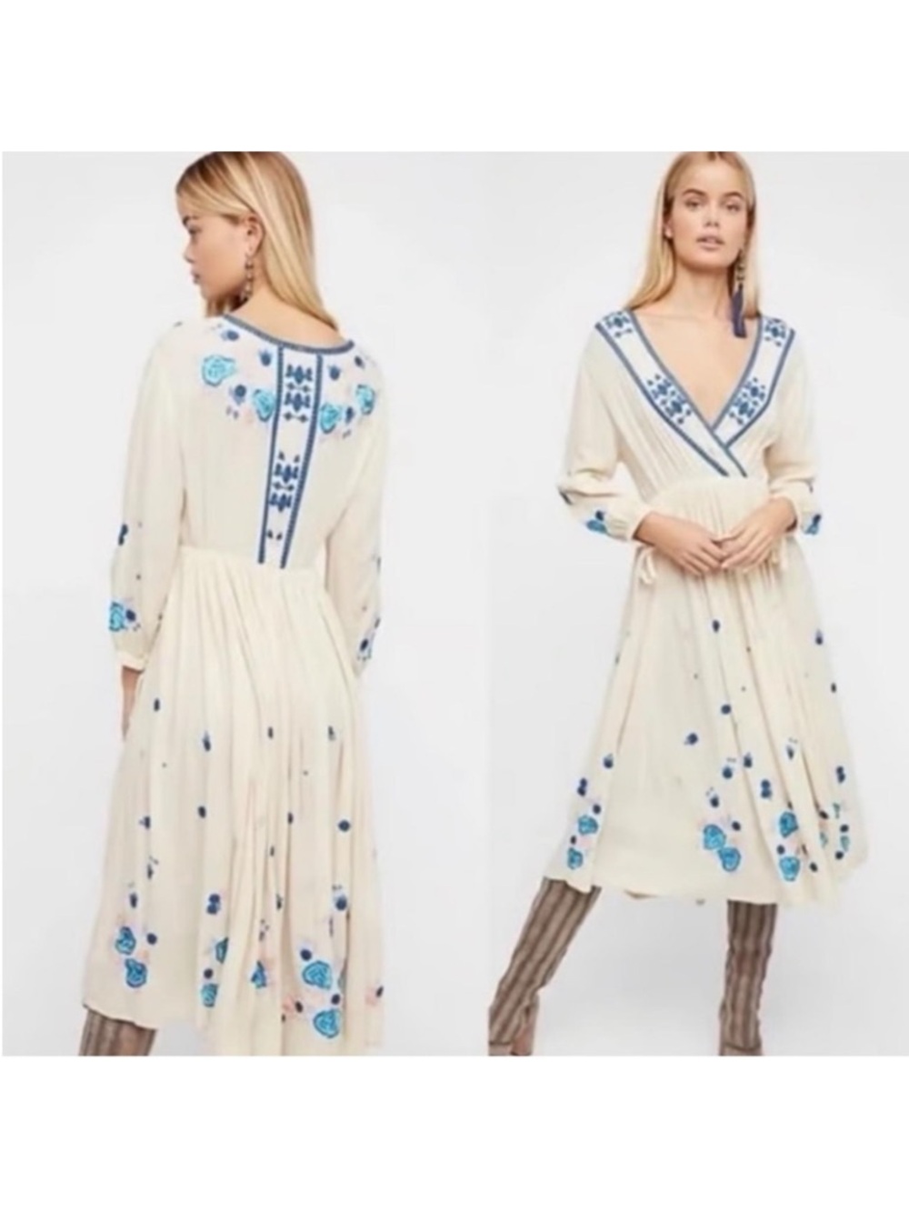 Free People medium enchanted garden Midi Dress